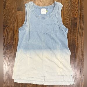 Lysse Blue and Cream Ombré Tank Top